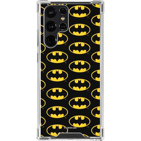 DC Comics Batman Logo Pattern Galaxy S23 Ultra Clear Case