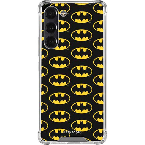 DC Comics Batman Logo Pattern Galaxy S24 FE Clear Case