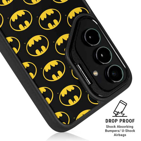 DC Comics Batman Logo Pattern Galaxy S24 FE Kickstand Case