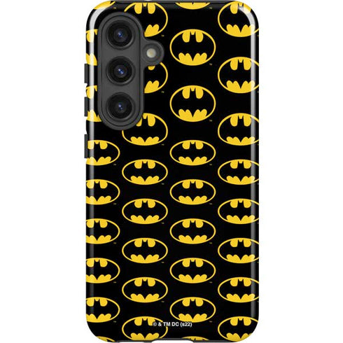DC Comics Batman Logo Pattern Galaxy S25 Impact Case