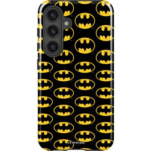 DC Comics Batman Logo Pattern Galaxy S25 Plus Impact Case