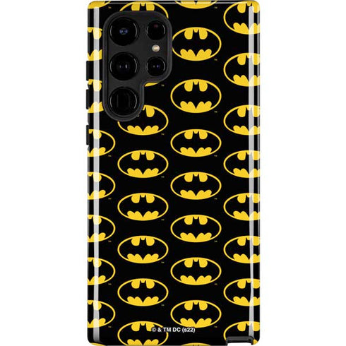 DC Comics Batman Logo Pattern Galaxy S25 Ultra Impact Case