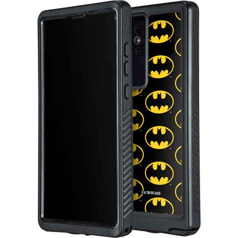 DC Comics Batman Logo Pattern Galaxy S24 Ultra Waterproof Case