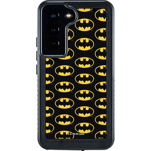 DC Comics Batman Logo Pattern Galaxy S24 Waterproof Case