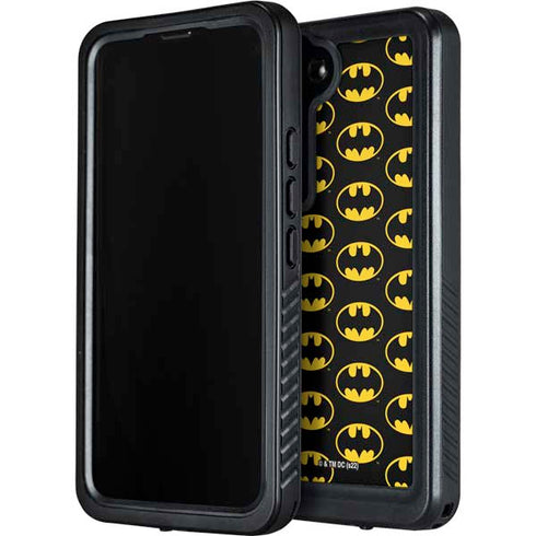 DC Comics Batman Logo Pattern Galaxy S24 Waterproof Case