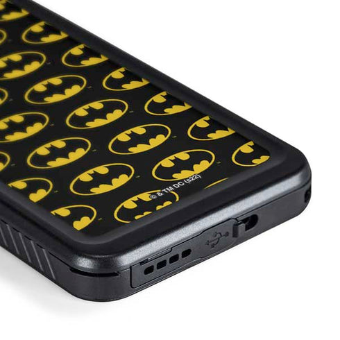 DC Comics Batman Logo Pattern Galaxy S24 Waterproof Case