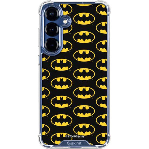 DC Comics Batman Logo Pattern Galaxy S25 Plus Clear Case