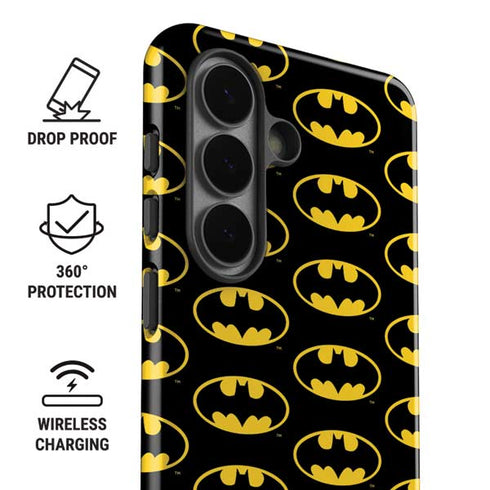DC Comics Batman Logo Pattern Galaxy S26 Impact Case