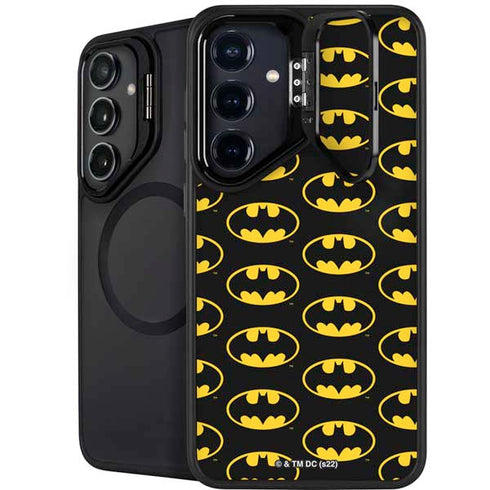 DC Comics Batman Logo Pattern Galaxy S26 Kickstand Case