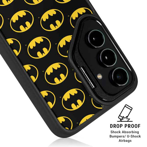 DC Comics Batman Logo Pattern Galaxy S26 Kickstand Case