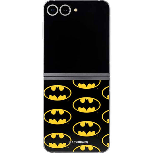 DC Comics Batman Logo Pattern Galaxy Z Flip6 Skin