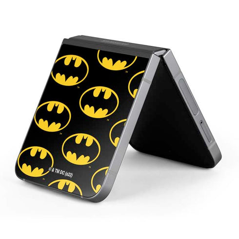 DC Comics Batman Logo Pattern Galaxy Z Flip6 Skin