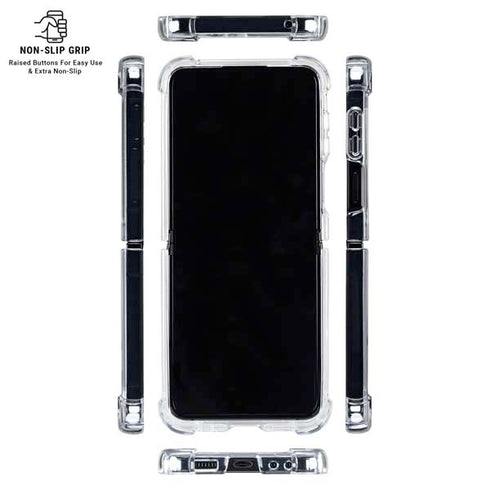 DC Comics Batman Logo Pattern Galaxy Z Flip6 Clear Case