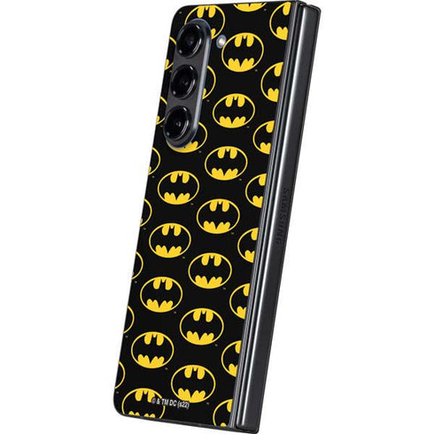 DC Comics Batman Logo Pattern Galaxy Z Fold5 5G Skin