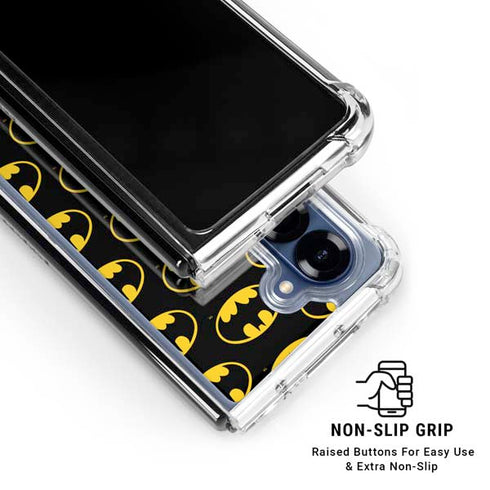 DC Comics Batman Logo Pattern Galaxy Z Fold6 Clear Case