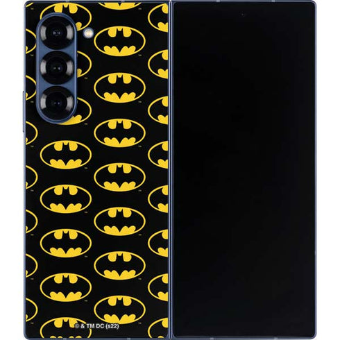 DC Comics Batman Logo Pattern Galaxy Z Fold6 Skin