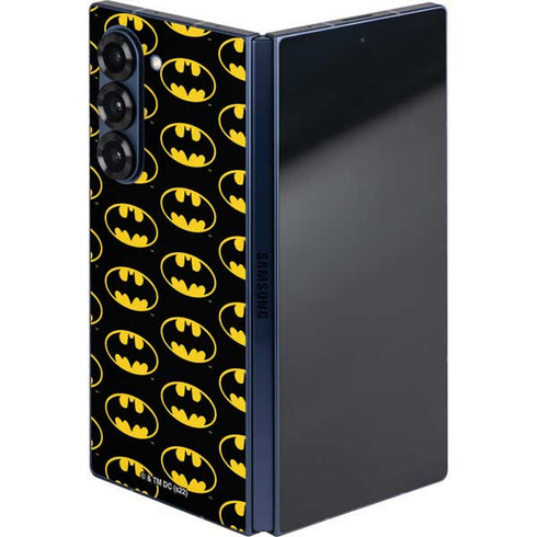 DC Comics Batman Logo Pattern Galaxy Z Fold6 Skin