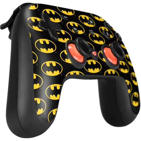 DC Comics Batman Logo Pattern Google Stadia Controller Skin