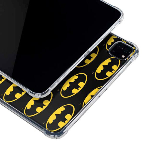 DC Comics Batman Logo Pattern iPad Pro 11in (2024) Clear Case