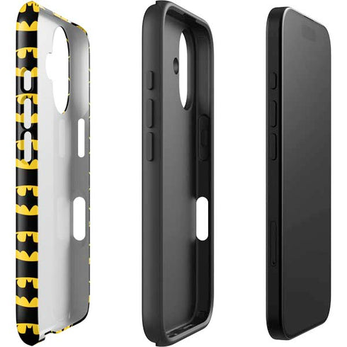DC Comics Batman Logo Pattern iPhone 16 Impact Case