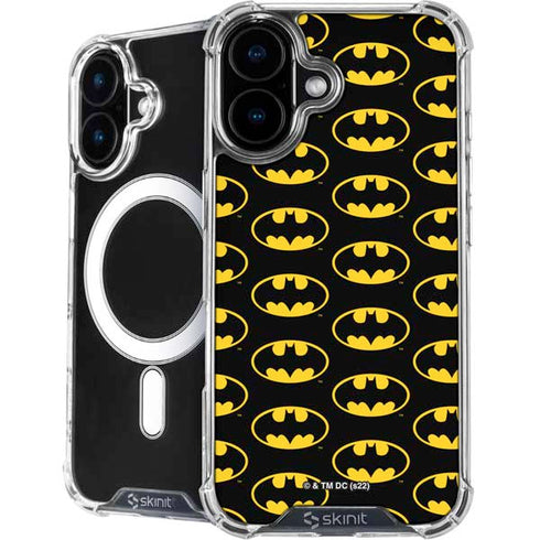 DC Comics Batman Logo Pattern iPhone 16 MagSafe Case