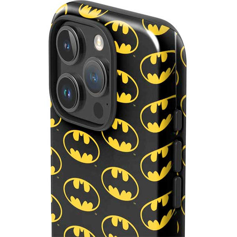 DC Comics Batman Logo Pattern iPhone 16 Pro Impact Case