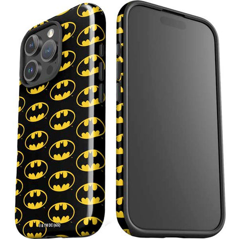 DC Comics Batman Logo Pattern iPhone 16 Pro Impact Case
