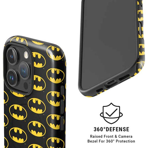 DC Comics Batman Logo Pattern iPhone 16 Pro Max Magsafe Impact Case