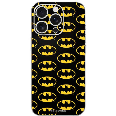 DC Comics Batman Logo Pattern iPhone 16 Pro Skin