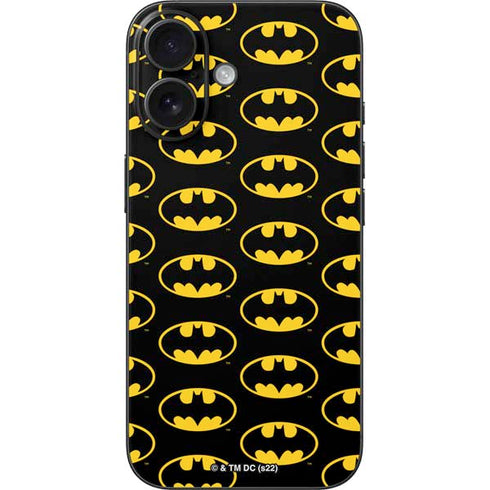 DC Comics Batman Logo Pattern iPhone 16 Skin