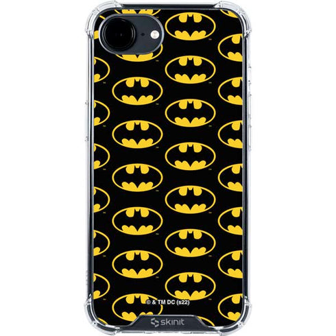 DC Comics Batman Logo Pattern iPhone 16e Clear Case