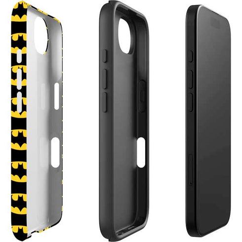 DC Comics Batman Logo Pattern iPhone 16e Impact Case