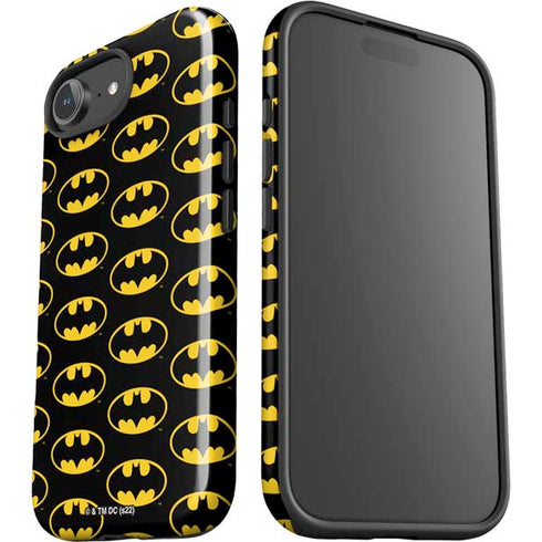 DC Comics Batman Logo Pattern iPhone 16e Impact Case