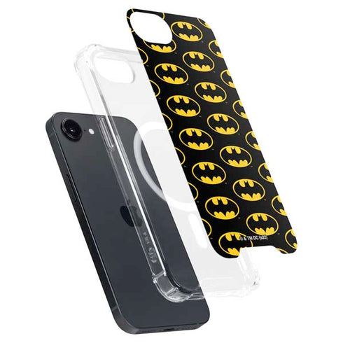 DC Comics Batman Logo Pattern iPhone 16e MagSafe Case