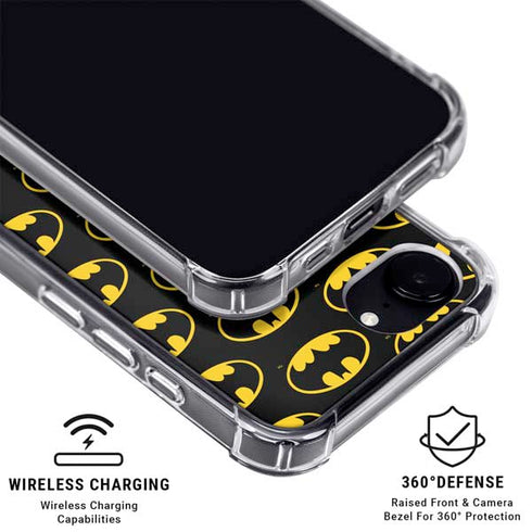 DC Comics Batman Logo Pattern iPhone 16e MagSafe Case