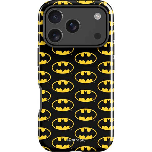 DC Comics Batman Logo Pattern iPhone 18 Pro Impact Case