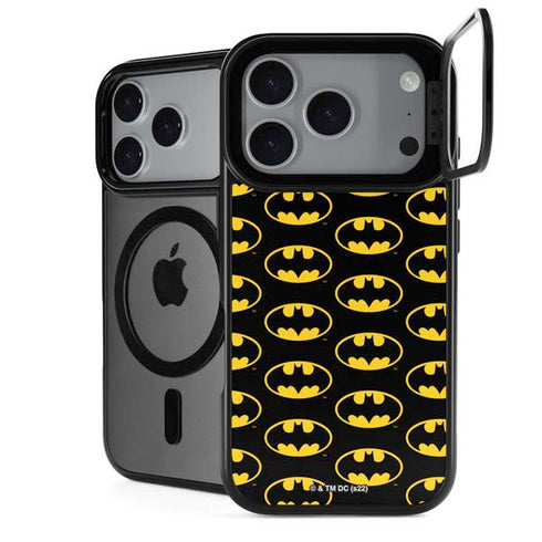 DC Comics Batman Logo Pattern iPhone 18 Pro Kickstand Case