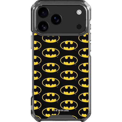 DC Comics Batman Logo Pattern iPhone 18 Pro Max Clear Case
