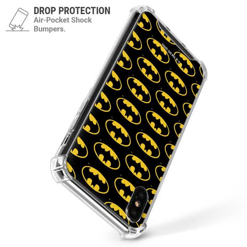 DC Comics Batman Logo Pattern iPhone X/XS Clear Case