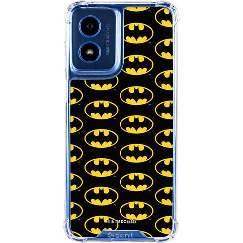 DC Comics Batman Logo Pattern Moto G 5G (2024) Clear Case