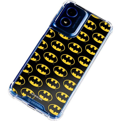 DC Comics Batman Logo Pattern Moto G 5G (2024) Clear Case