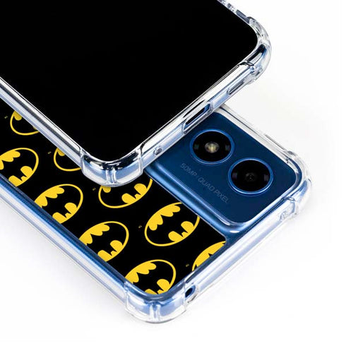 DC Comics Batman Logo Pattern Moto G 5G (2024) Clear Case