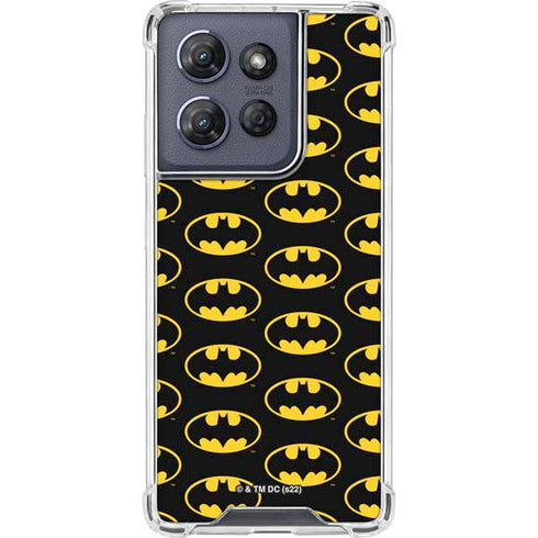 DC Comics Batman Logo Pattern Moto G Play 5G (2025) Clear Case