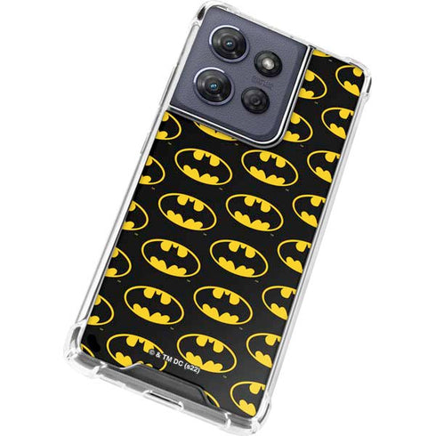 DC Comics Batman Logo Pattern Moto G Play 5G (2025) Clear Case