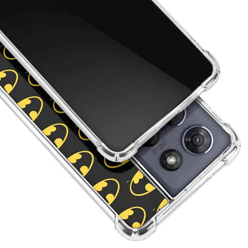 DC Comics Batman Logo Pattern Moto G Play 5G (2025) Clear Case
