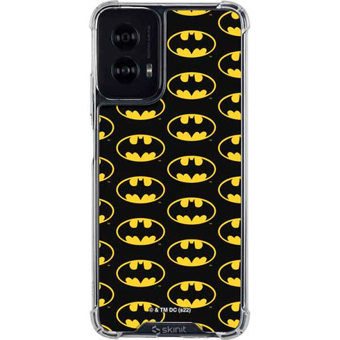 DC Comics Batman Logo Pattern Moto G Power 5G (2024) Clear Case