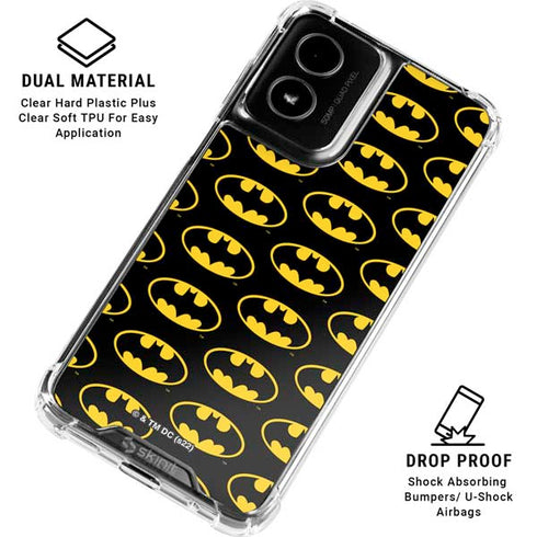 DC Comics Batman Logo Pattern Moto G Power 5G (2024) Clear Case