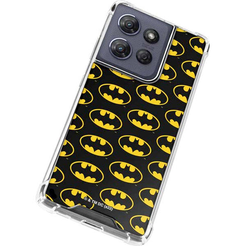 DC Comics Batman Logo Pattern Moto G Stylus 5G (2025) Clear Case