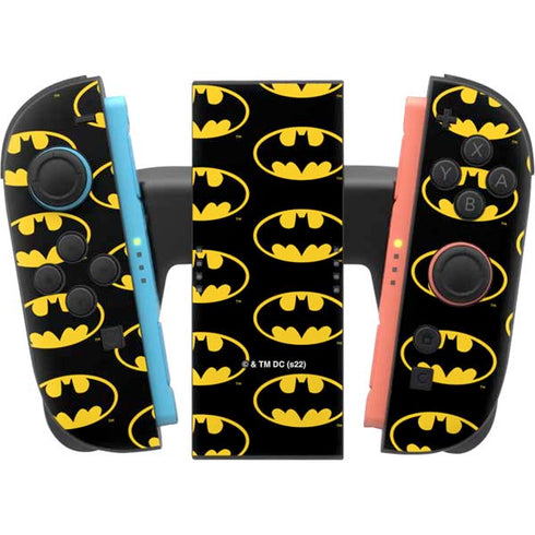 DC Comics Batman Logo Pattern Nintendo Switch 2 (2025) Joy-Con Controller Skin