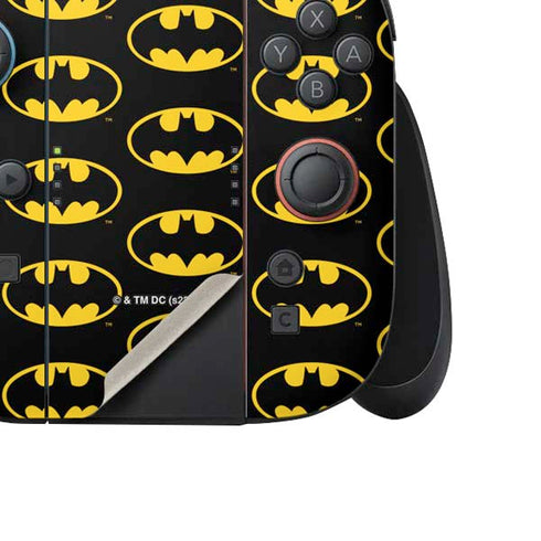 DC Comics Batman Logo Pattern Nintendo Switch 2 (2025) Joy-Con Controller Skin
